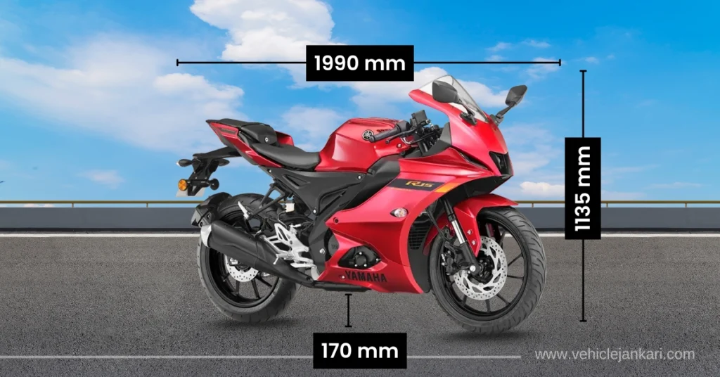 Yamaha R15 V4 Dimensions